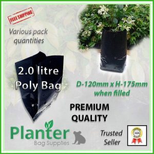 2 litre Planter Bags - Polyethylene Growbags - for more info go to PlanterBags.com.au