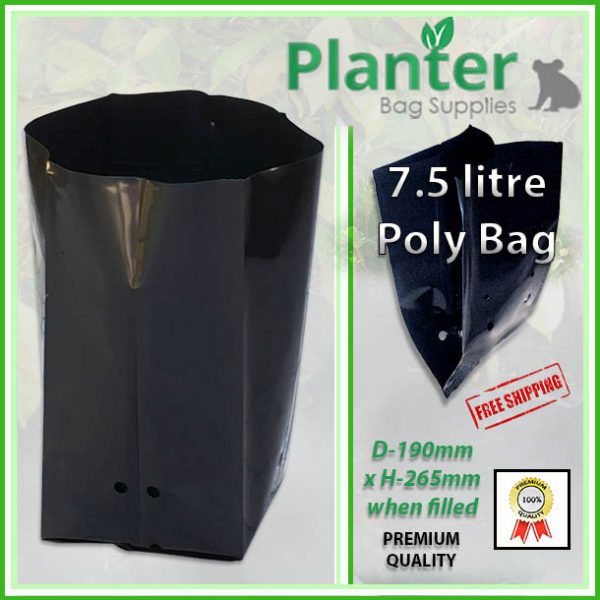 7.5 litre Planter Bags - Polyethylene Growbags - for more info go to PlanterBags.com.au